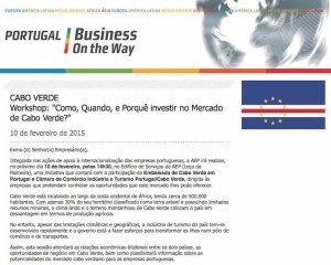 Workshop: “Como, Quando e Porquê investir no Mercado de Cabo Verde