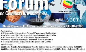 Fórum do Comércio Internacional, ISCET, 18 de Abril, 18h00